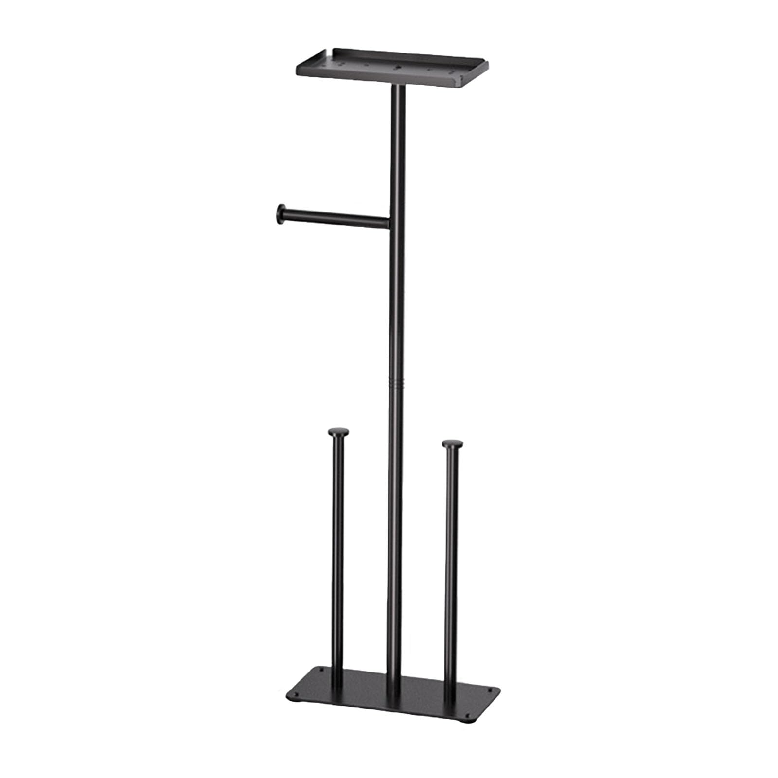 NEWFT Modern Freestanding Roll Dispenser Stand with Antislip Base Holds 7 Rolls with Shelf Bathroom Accessories Holder Freestanding