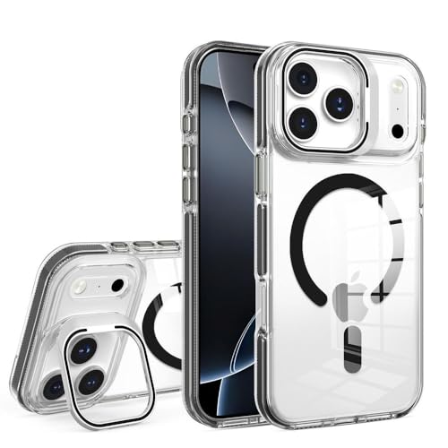 �}�O�l�b�g���A���~���������Y�܂肽���݃X�^���h�d�b�P�[�X iPhone 17 16 15 14 13 12 Pro Max 17 Air 14 15 16 Plus �N���APC���C�����X�[�d�J�o�[ �u���b�N iPhone 12�p