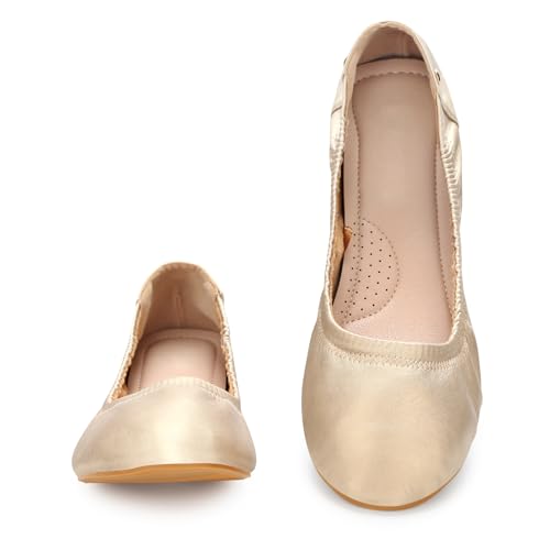 Women's Foldable Ballet Flats - Black - Wedding, Party, Travel - Comfortable, Breathable - Solid, Classical, Floral - Bow - Adult Women's Size4