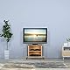 Relaxdays TV Tisch mit Rollen, 2 Fächer, Fernseher Ablage, Fahrbarer Fernsehtisch, HxBxT: 45 x 60 x 40 cm, Holzoptik