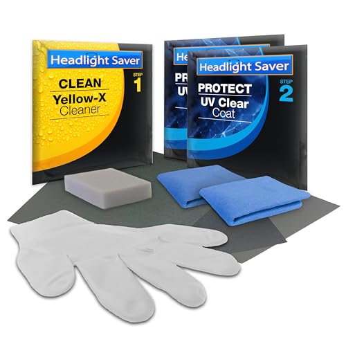 Headlight Saver - Headlight Restoration Kit - 2 Amazing Guarantees for complete satisfaction Simple Two-Step Process to Complete -