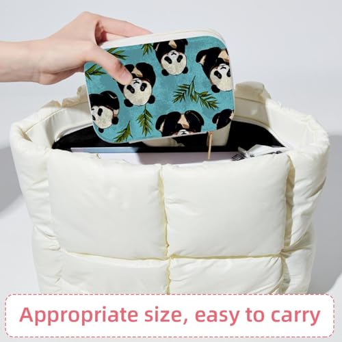 Boîte à bijoux panda bleu à double couche pour bagues et colliers - 7