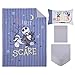 Disney Nightmare Before Christmas My First Scare Blue and Gray 4 Piece Toddler Bed Set - Comforter, Fitted Bottom Sheet, Flat Top Sheet, and Reversible Pillowcase