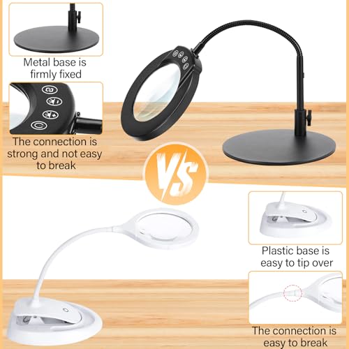 Loupe avec lumière et support pour réparation et bijoux