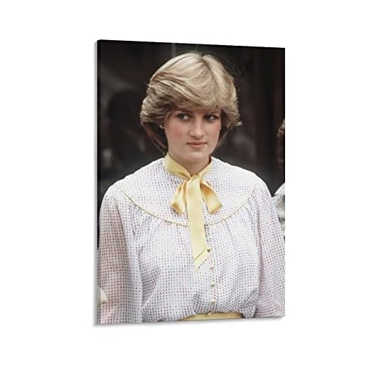LWFBH Bild på duk prinsessan Lady Diana Shy Room Decor Home Decoration 60 x 90 cm ingen ram
