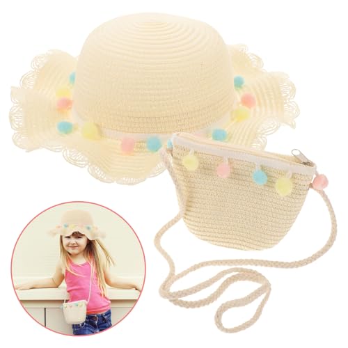 Infant Beach Hat Straw Handbag Toddler Sun Hat Bucket Hat Crochet Tote Crochet Purses Girls Hats4