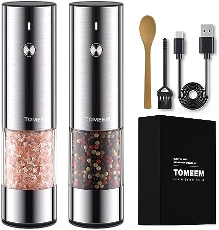 Arendo - Salz Und Pfeffermühlen Elektrische 2er Set - Mit USB