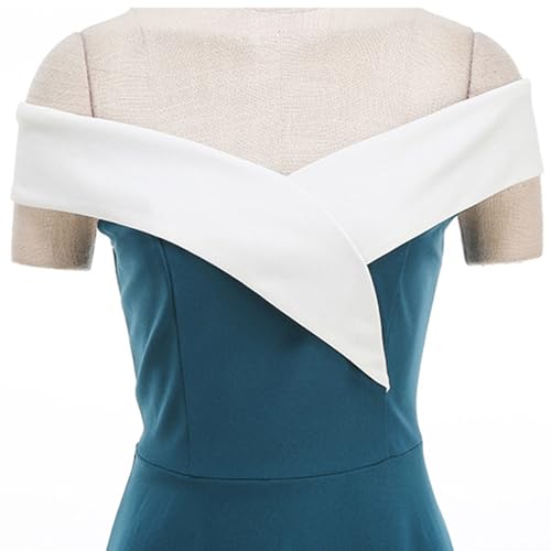 Robe de cocktail festive au design trapèze rétro épuré