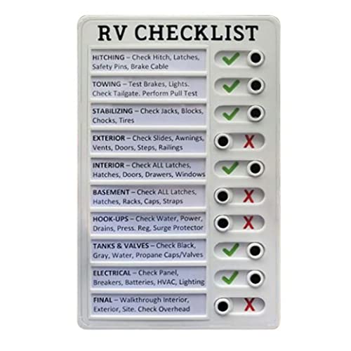LLPGETRR RV Memo Chores Chart with Slider Checklist
