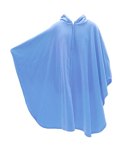 Menâs & Womenâs Adaptive Fleece Wheelchair Cape With Hood - French Blue