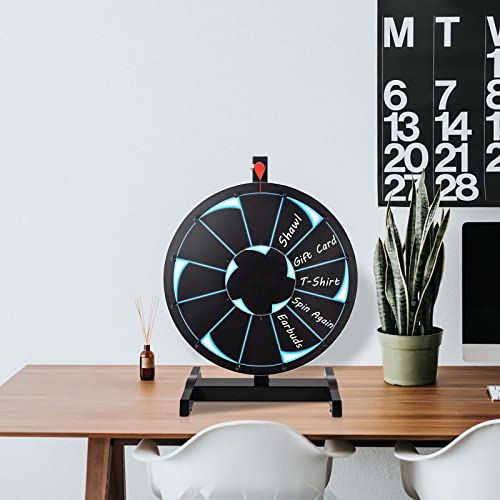 Hooomyai 15” Prize Wheel Spinner 12 Slots Heavy Duty Base Dry Erase Spinning Wheel For Prizes With Dry Erase Markers And Eraser For Carnival Trade Show Party #TOP1