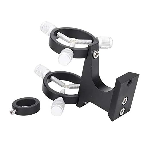 MAGT Telescopios Astronomicos, portalápices para telescopio Anillo de fijación para telescopio astronómico Soporte de Alcance de Buscador, Aleación de Aluminio Negro