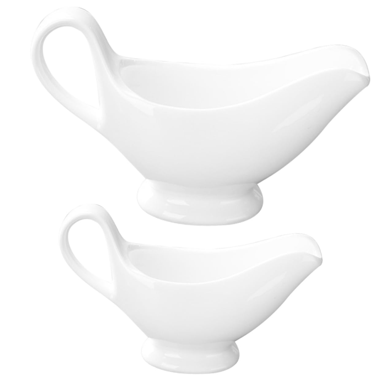 Unomor 2Pcs Ceramic Condiment Cups Multi Function Sauce Boats for Gravy Vinegar and More Elegant Table Decor for Homes Hotels and Restaurants