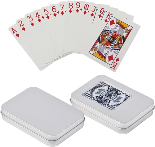 Image of 3.46 Inch Silver Metal Storage Box - Small Rectangle Organizer for Playing Cards, Jewelry, Candy, Keys, Gift Case, Travel Container, Compact Empty Tin for Game Pieces & Trinkets, 1 Pack