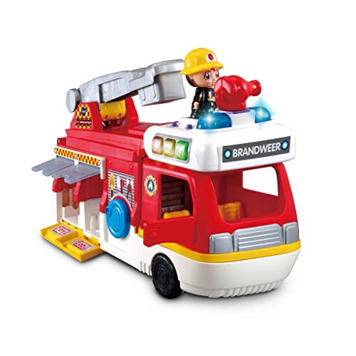VTech 80-529823 - Camión de Bomberos 2 en 1 - para Niños y Niñas - Durante 1-5 años - Habla Holandés - Juguetes Educativos