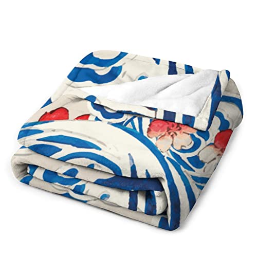 Chinese Style Pattern Design Artwork Full-Color Printing, Flannel Material, With Light And Breathable, No Shedding, Anti-Pilling, Anti-Wrinkle Quality Blanket 50"X60" #TOP2