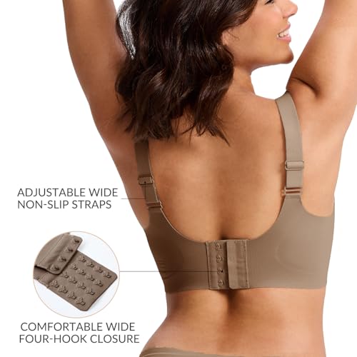 Women's Wireless Bra, Seamless Soft Push Up Bralettes, No Underwire Comfortable Full Coverage Everyday Bra - Image 4