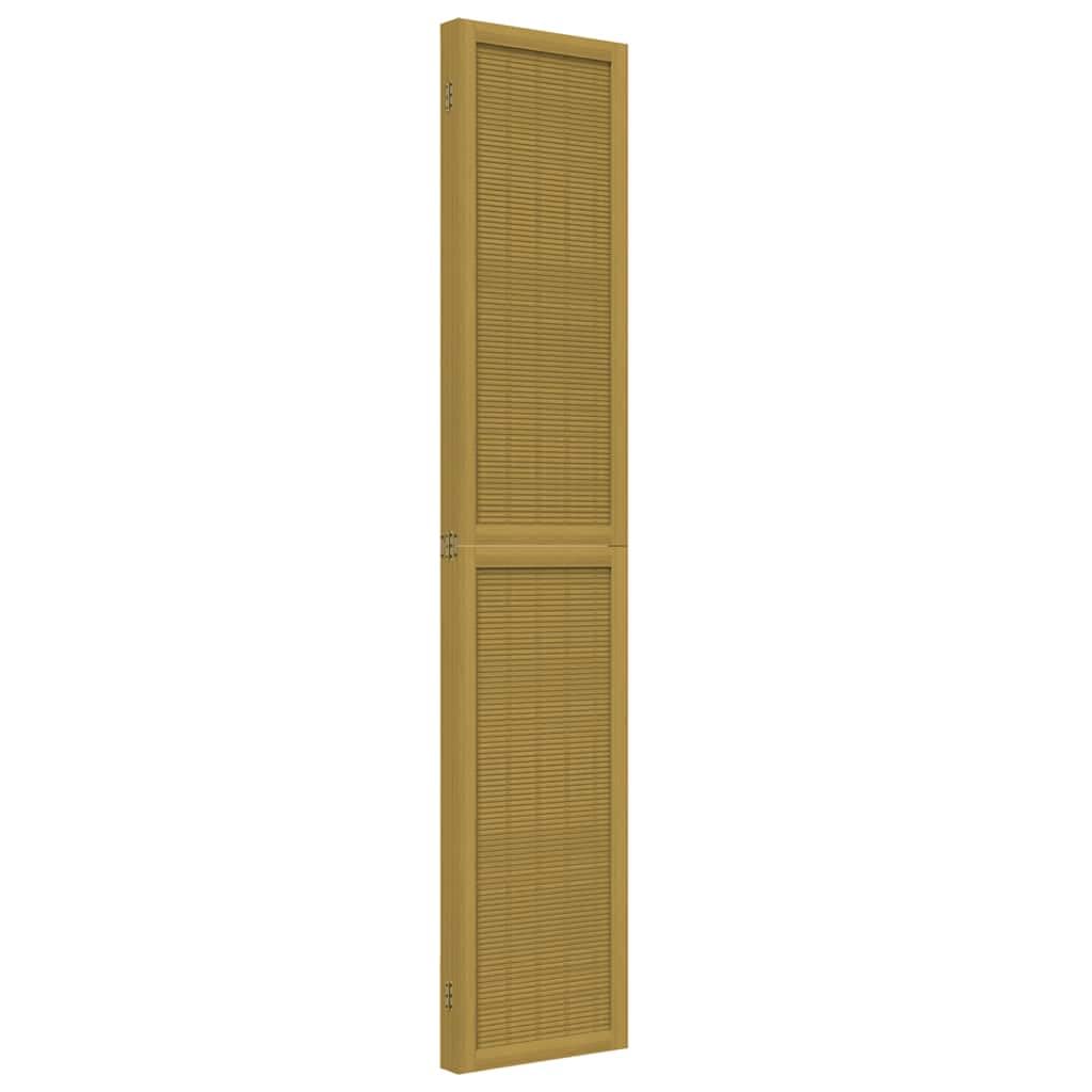 Divisorio 4 Pannelli Marrone Legno Paulownia 200 cm