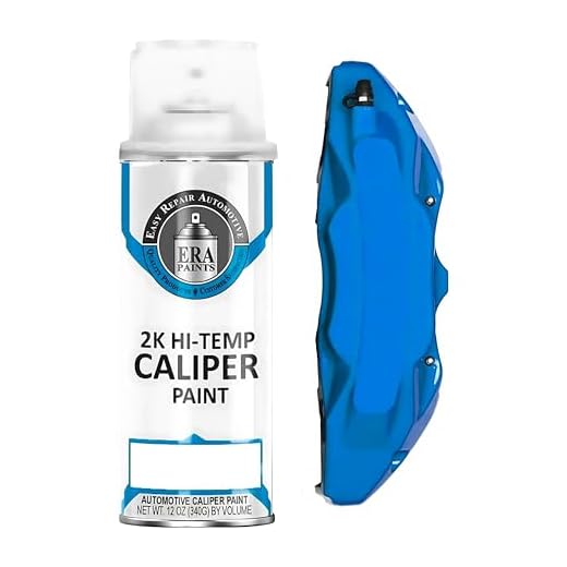 ERA Paints Blue Brake Caliper Paint With Omni-Curing Catalyst Technology - 2K Aerosol Glossy Finish High Temp Resistance And Extreme Durability Against Color Fade And Chemicals Like Brake Fluid