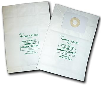 GK-NVM1C N.A.C.E. & Numatic Henry and James and RSV130 Replacement Vacuum Bags Pack of 100