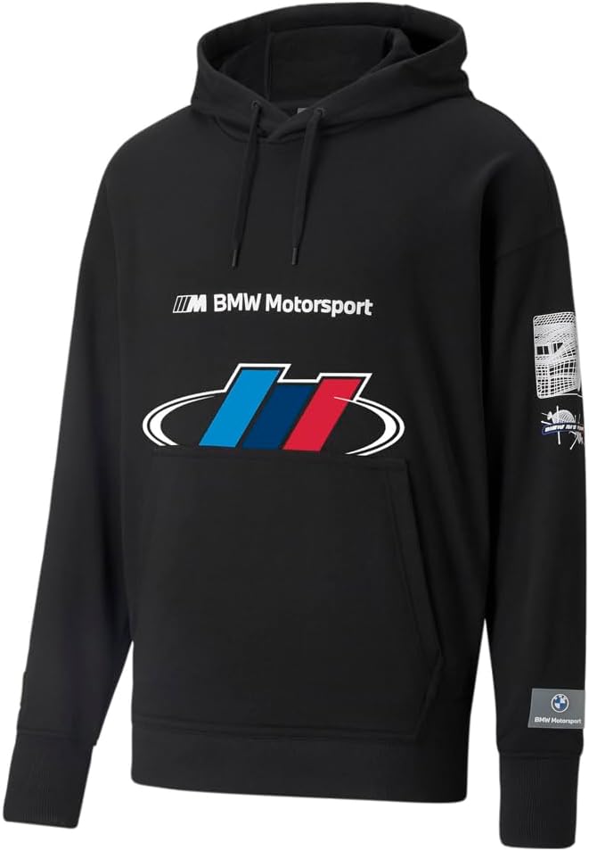 Puma - Mens BMW MMS Street Hoodie, Color Puma Black, Size: Large