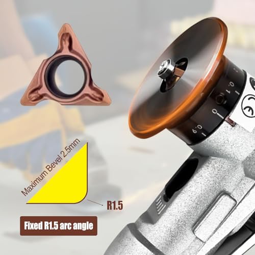 Triangle Cutter Heads R Angle for Pneumatic Chamfering Machine,Carbide Turning Inserts for Mini Pneumatic Chamfering Tool Replacement Lathe Blades for Deburring on Wood Metal Plastic (R Angle Blade)