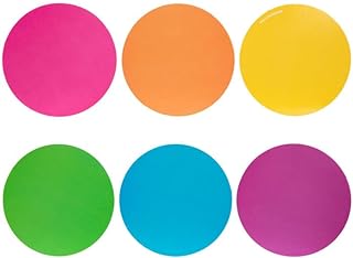 Colorful Circles Mini Print Paper Cutout Student Badge - 3 Inches - Bulletin Board Decor Shapes - 36 Pieces
