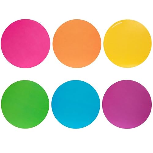 Colorful Circles Mini Print Paper Cutout Student Badge - 3 Inches - Bulletin Board Decor Shapes - 36 Pieces