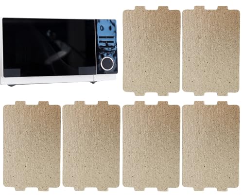 Hoja de Mica,6 unidades Placas Mica Microondas,Placas de Mica Hojas,Hojas de Lámina de Mica,Placa de Mica Cortable,Placa Mica Microondas Universal,para Horno de Microondas