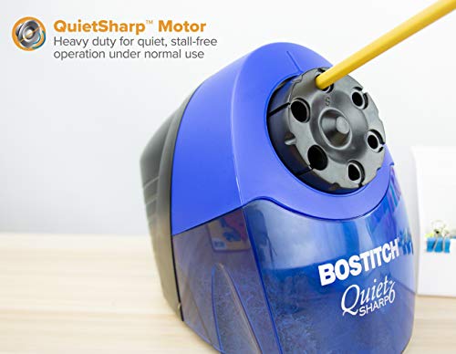 Bostitch QuietSharp 6 Heavy Duty Classroom Electric Pencil Sharpener, 6-Holes, Blue (EPS10HC) by Bostitch - Image 2