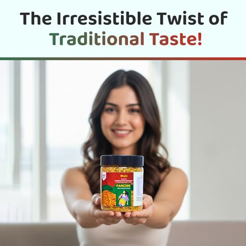 Image of PANCHI KA PETHA AUR DALMUT Bhujia Namkeen 200g (Pack of 1) - Spicy & Crunchy Indian Snack | Traditional Recipe | Perfect for Tea-Time & Parties | Tasty & Flavorful