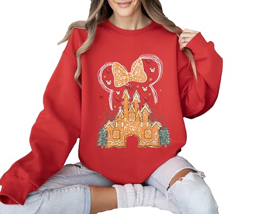 Gingerbread Castle Sweatshırt, Christmas Castle, M.ickey Family Shirts, Xmas Castle2