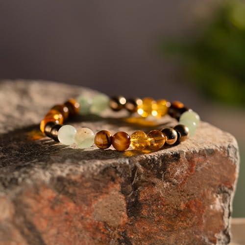 Pulsera unisex de piedras naturales 8mm para éxito y riqueza miniatura 3