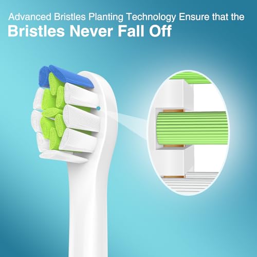 Trustnice Mini Aufsätze Ersatzbürsten für Philips Sonicare Bürstenköpfe – Kompatibel mit Philips Sonicare Elektrische Zahnbürste Snap-on-Bürstenmodell, 8er Pack – Bild 4