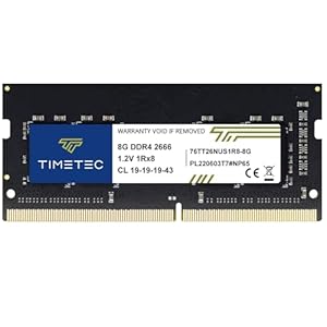 Timetec 8GB DDR4 2666MHz (DDR4-2666) PC4-21300 ((PC4-2666V) Non-ECC Unbuffered 1.2V CL19 1Rx8 Single Rank 260 Pin SODIMM Laptop Notebook PC Computer Speicher RAM Modul Upgrade