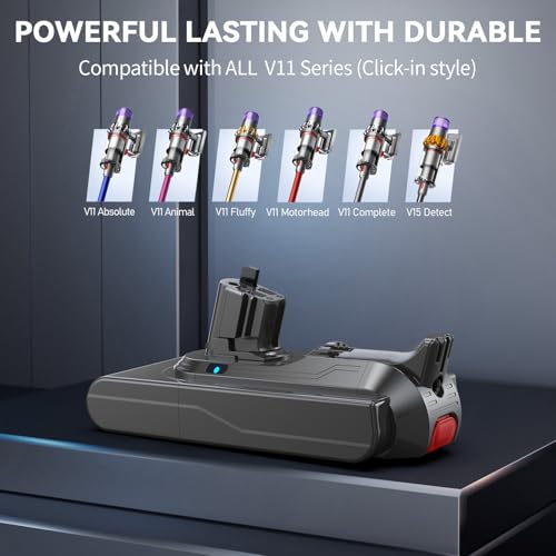 V11 Akku, Morpilot 25.2V 8000mAh Ersatzakku für SV15/SV16/V11 Outsize/Absolute Extra/Absolute Pro/Fluffy Extra/Toque Drive/Animal Cordless Stick mit 2 Stück Filtern