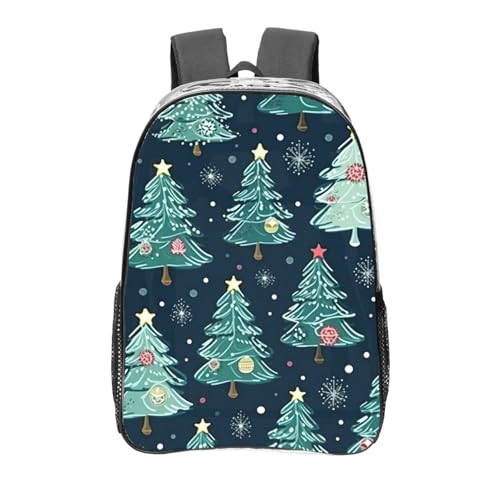 Sac à dos transparent sapin de Noël grand format pour école et étudiants