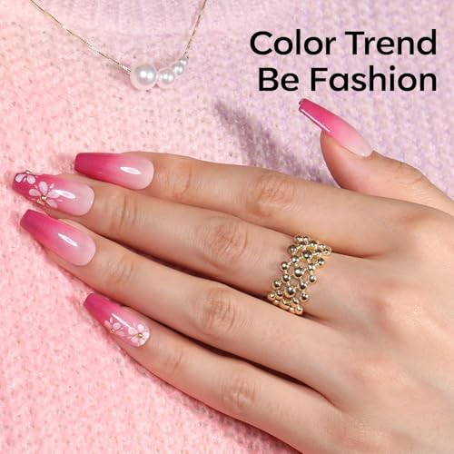 Image of modelones Glitter Gel Nail Polish Pastel Hot Pink Glitter Gel Nail Polish Soak-Off UV Gel Polish - 28+ Days Long-Lasting Salon-Quality Nail Art DIY Manicure & Gift 15ML