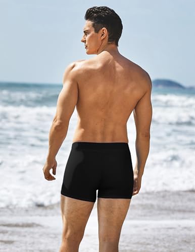 COOFANDY Men's Square Leg Swim Briefs Tight Swim Trunks Swimsuit Athletic Bathing Suit Swimwear with Liner2