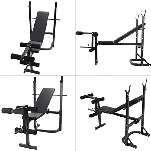Weight Bench Barbell Lifting Press Gym Equipment Exercise Adjustable Incline Adjustable Weight Lift Bench Rack Set Fitness Barbell Dumbbell Workout
