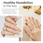 modelones Builder Nail Gel with Gel Top and Base Coat, 3Pcs Clear Builder Nail Kit for Thickening Apex Building Extension Rhinestone Gel Tips Glue, U/V LED Lamp Cured for Home DIY Salon Girls - Image 5