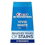 Crest 3D Whitestrips Vivid White At-home Teeth Whitening Kit, 10 Treatments, 6 Levels Whiter