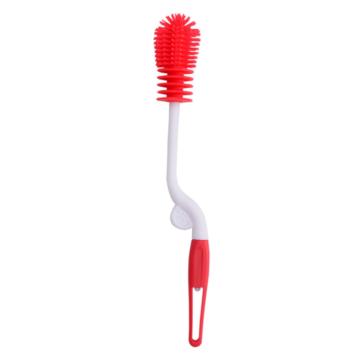 COLLBATH Cleaning Brush Bottle Brush Cup Scrubbing Tool Bottle Cup Brush Red
