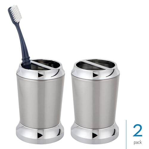 Support de brosse à dents porte brosse inox salle de bain rangement lot 2
