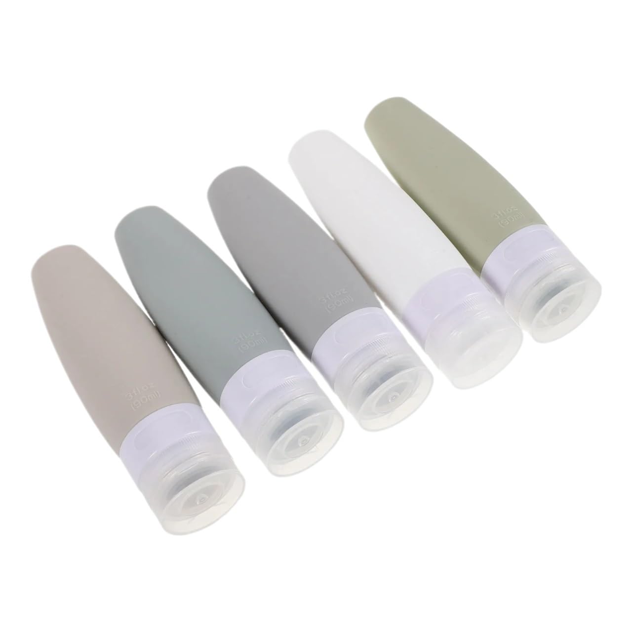 Flaconi da Viaggio Set di bottiglie da viaggio 5 pezzi a tenuta stagna | Contenitori ricaricabili comprimibili in silicone for articoli da toeletta