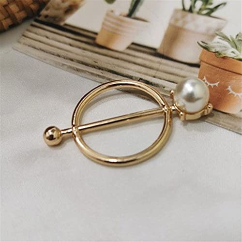 Broches de Perlas simuladas, Hebilla para Bufanda, Broche de aro de Boda para Mujer, Soporte para Chal de Seda, Hebilla, Anillo, Clip, joyería para Bufanda
