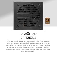 NOX Xtreme Products URANO Pro 550 W 80 Plus Bronze – ATX-Netzteil mit leisem 120-mm-PWM-Lüfter, umfassendem Schutz (OVP, UVP, OPP, SCP, OTP), aktiver PFC, extra Langen Flachkabeln – Ansicht 5