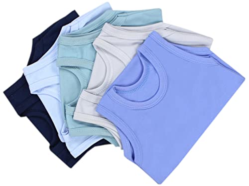 TupTam Baby Jungen Achselbody – Weicher Baby Body im 5er Pack aus Baumwolle, Body Baby Unifarben OEKO-TEX zertifiziert, Farbe: Farbenmix 10, Größe: 104