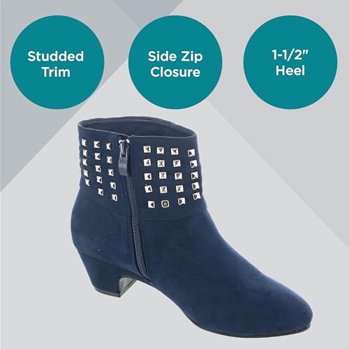 Masseys Women's Presley Studded Low Heel Ankle Boot3