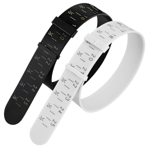 2PCS Wrist Measuring Tool Set, Wrist Sizer Bracelet Gauge for Jewelry Measurement, Adjustable Bangle Sizing Tool (Black, White)